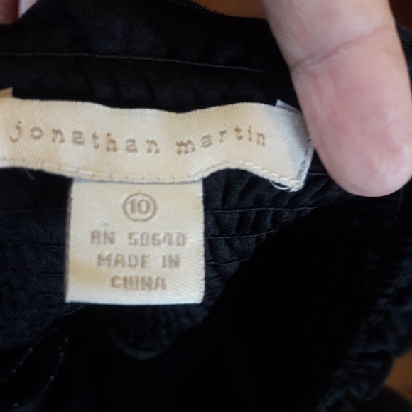 DRESS JONATHAN MARTIN DRESS BLACK WITH  WHITE DOTS - Picture 6 of 7